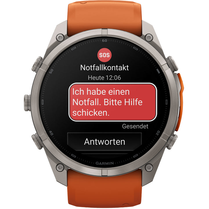 Garmin Fenix 9 Pro inReach Amoled Titanium Autumn Orange (51 mm) - 010-04337-01
