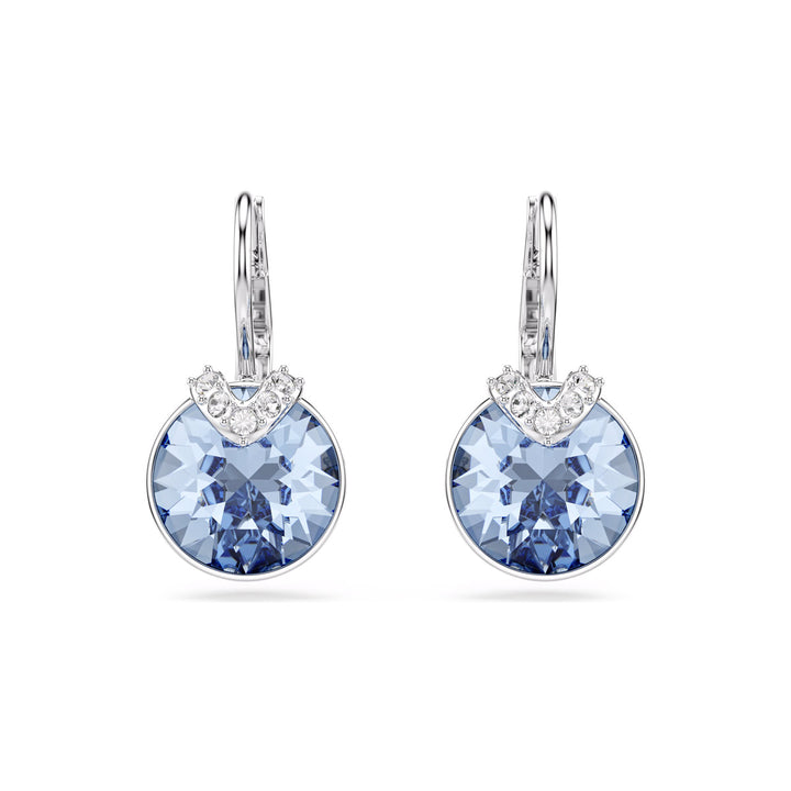 Swarovski Bella V Drop Ohrhänger Rundschliff Blau Rhodiniert - 5734234
