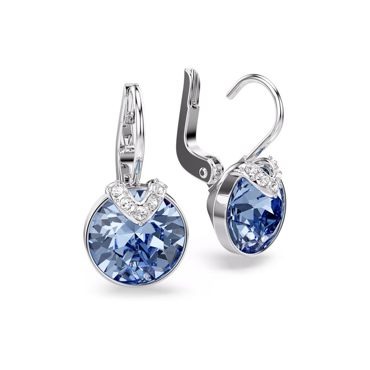 Swarovski Bella V Drop Ohrhänger Rundschliff Blau Rhodiniert - 5734234