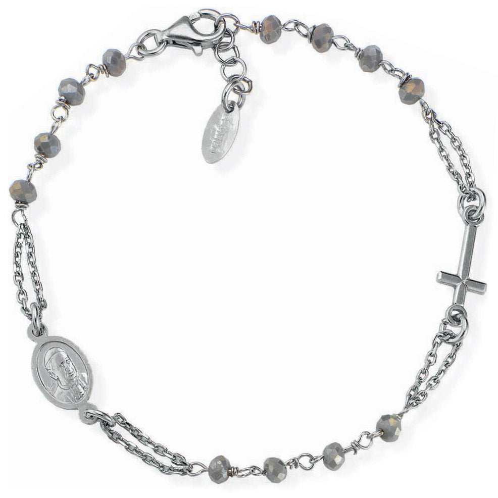 Amen Rosary Crystal Cross Armband - BROBF3