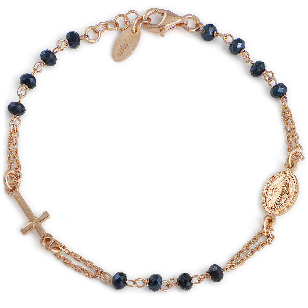 Amen Rosary Crystal Cross Armband - BRORG3