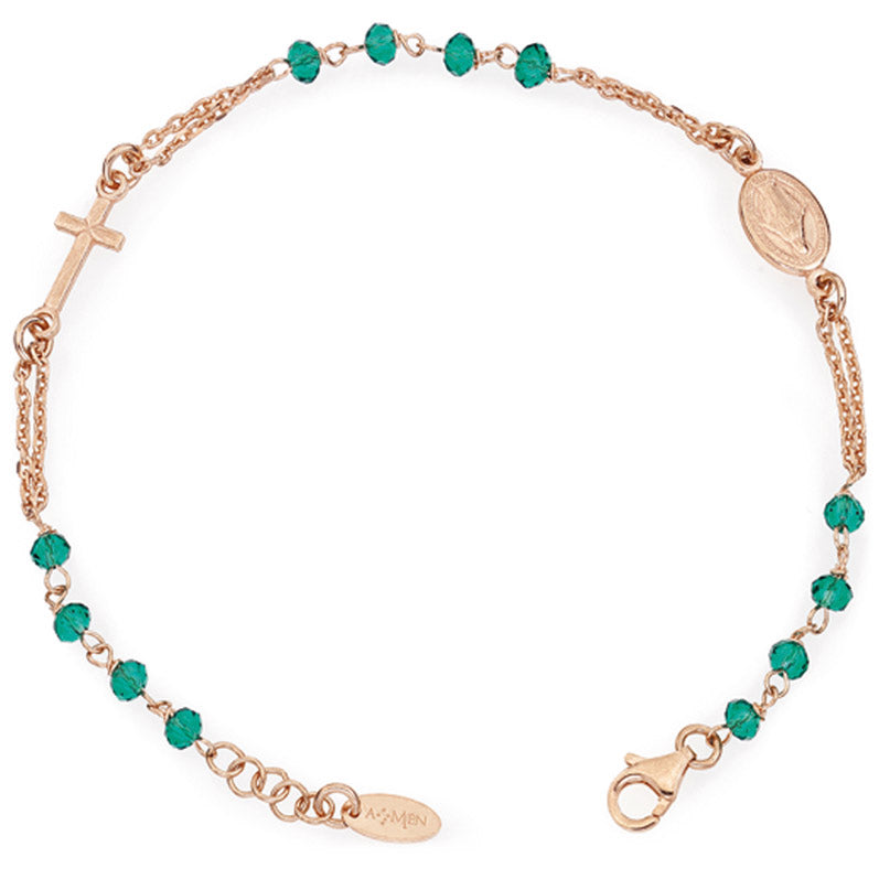 Amen Rosary Crystal Cross Armband - BRORV3