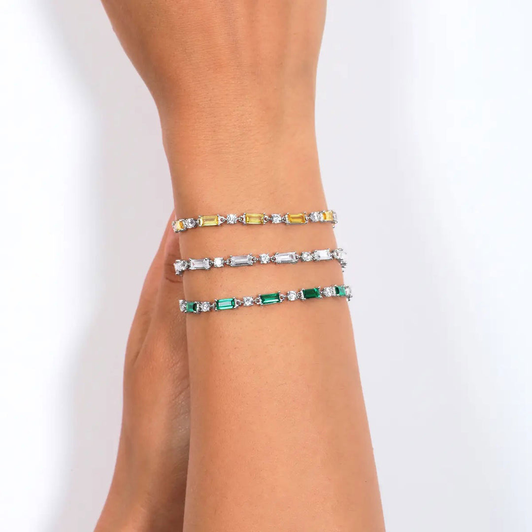 Amen Baguette Cut Tennis Armband - BT2REBVBZ16