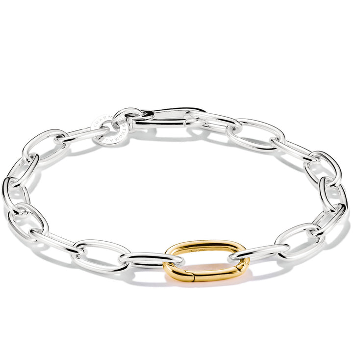 Bracciale Charm Thomas Sabo bicolore con un Connect Link in argento - C1204-413-7