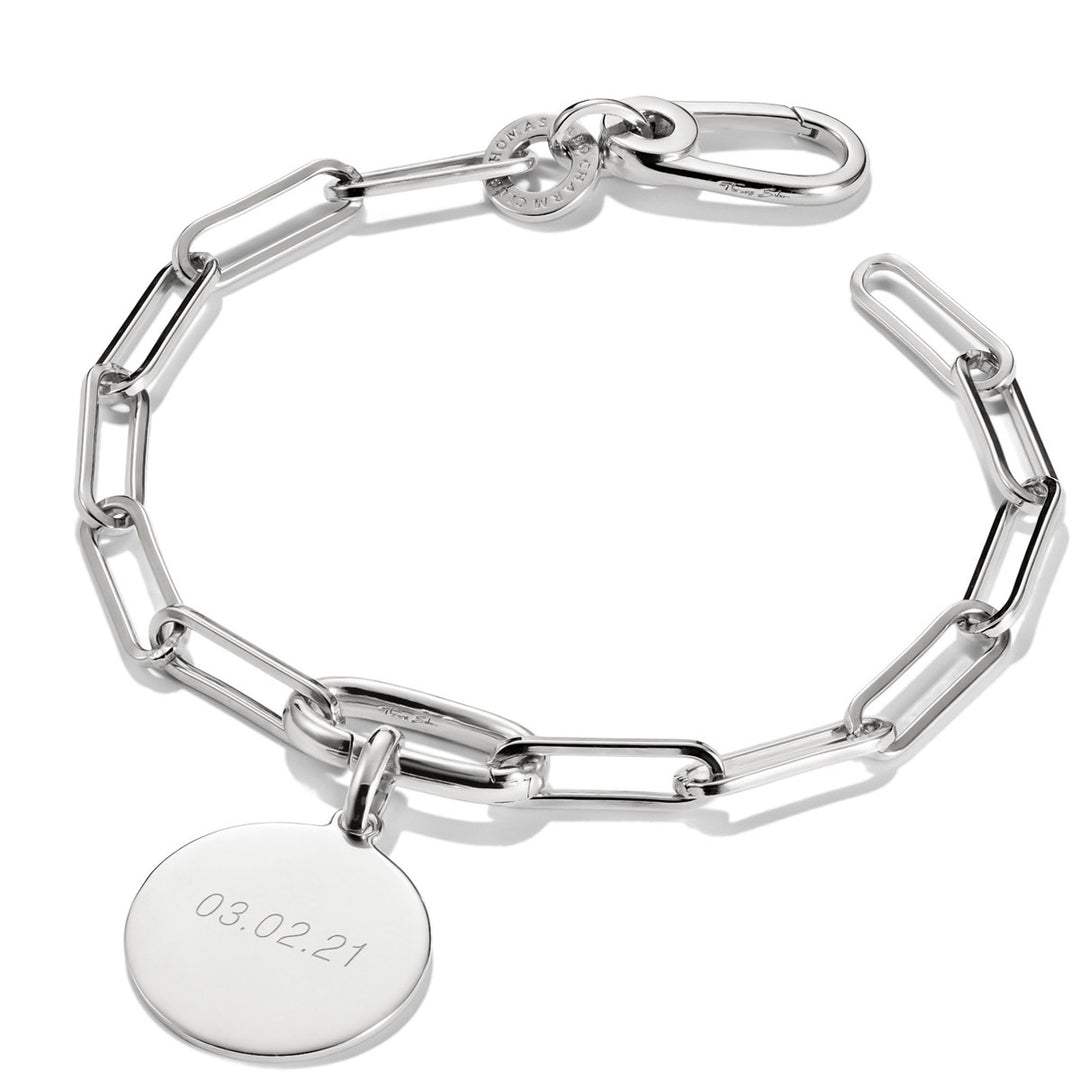 Thomas Sabo Charm Armband Paperclip mit einem Connect Link Silber - C1205-001-21