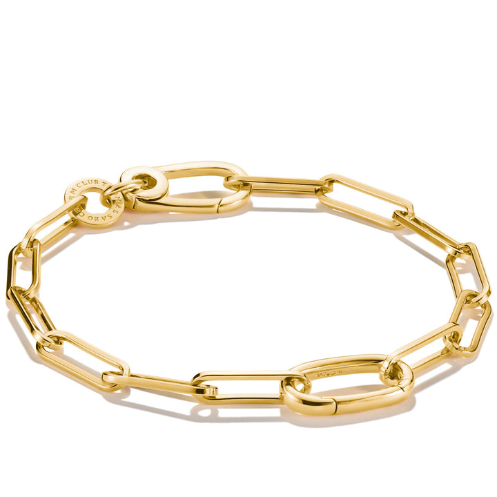 Thomas Sabo Charm Bracelet Paperclip with a gold plated Connect Link - C1205-413-39
