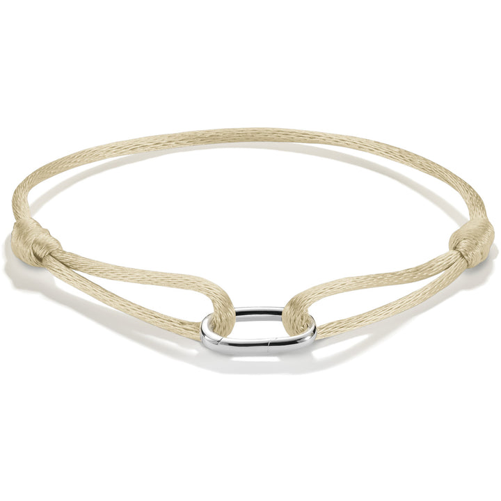 Thomas Sabo Textilarmband beige Connect Silber - C1210-001-19-L24V