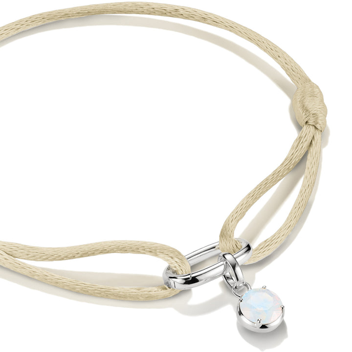 Thomas Sabo Textilarmband beige Connect Silber - C1210-001-19-L24V