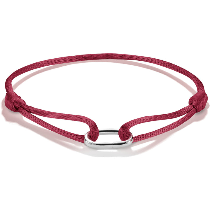 Thomas Sabo Textilarmband rot Connect Silber - C1210-001-50-L24V