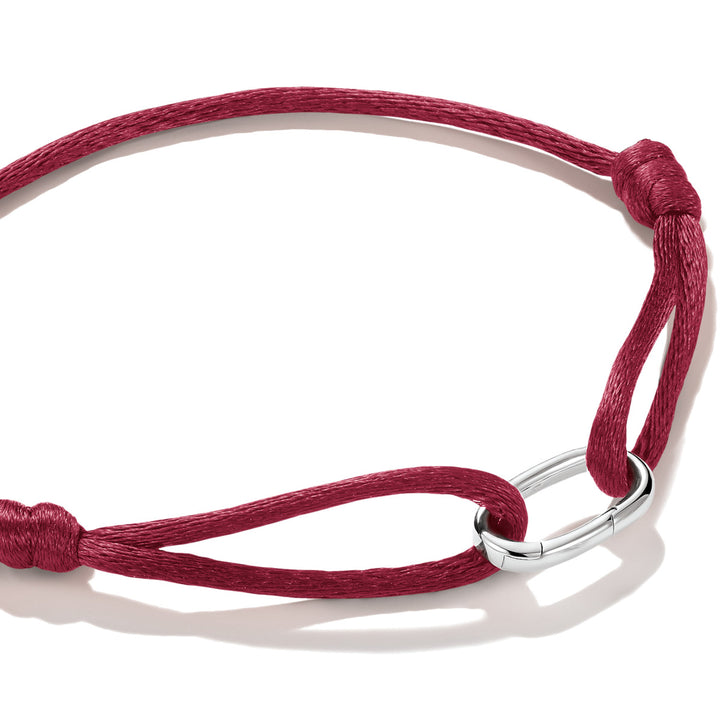 Thomas Sabo Textilarmband rot Connect Silber - C1210-001-50-L24V