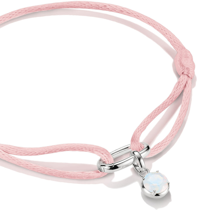 Thomas Sabo Textilarmband pink Connect Silber - C1210-001-9-L24V