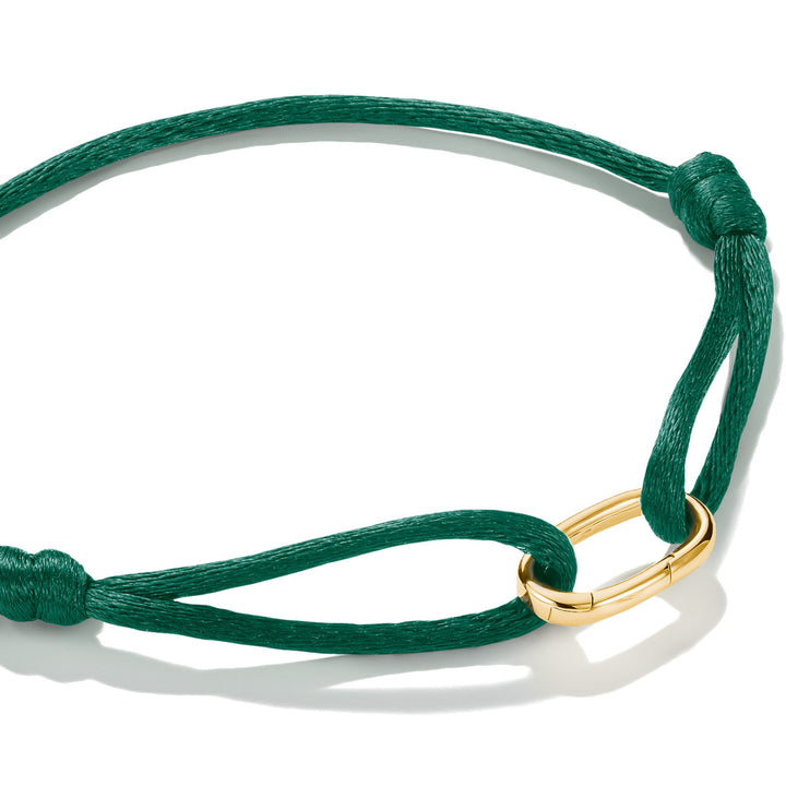 Thomas Sabo Textilarmband grün Connect 18k Vergoldung - C1210-413-34-L24V