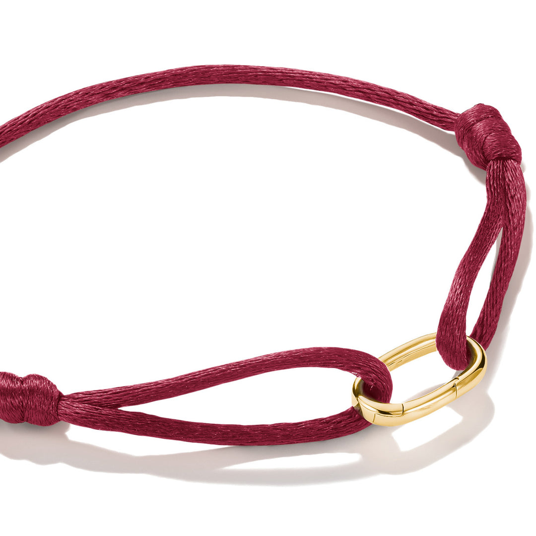 Thomas Sabo Textilarmband rot Connect 18k Vergoldung - C1210-413-50-L24V