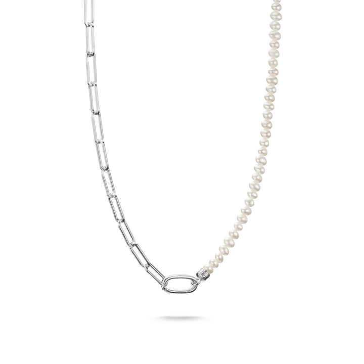 Thomas Sabo Charm Chain Paperclip and Pearls with a Connect Link Silver - C1211-082-14-L45