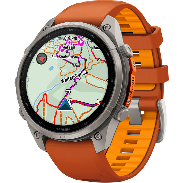 Garmin Fenix 9 Pro inReach Amoled Titanium Autumn Orange (47 mm) - 010-04336-01