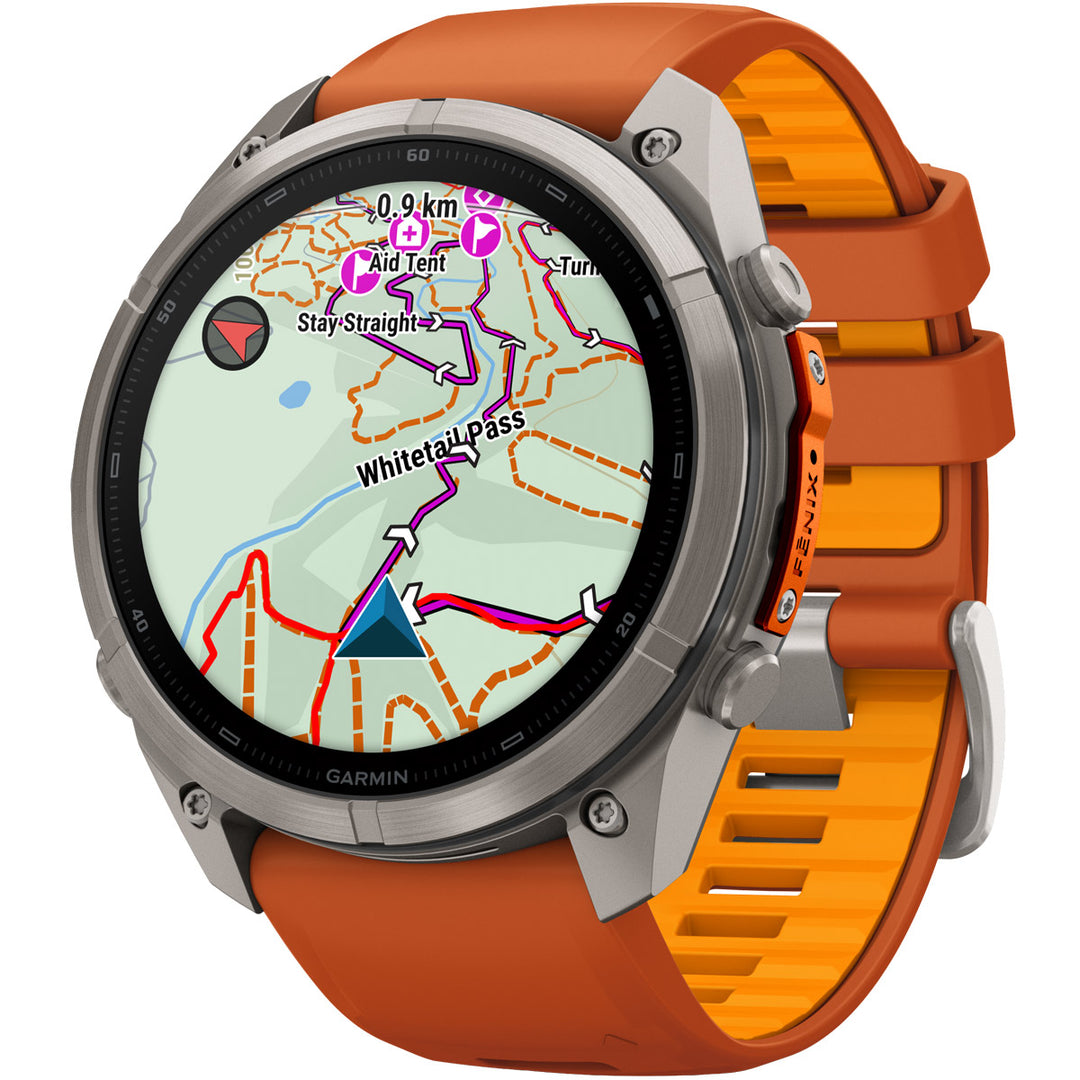 Garmin Fenix 9 Pro inReach Amoled Titanium Autumn Orange (51 mm) - 010-04337-01