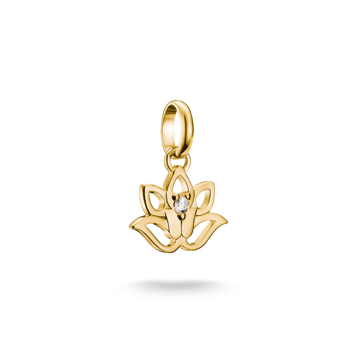 Thomas Sabo Charm-Anhänger Lotusblüte mit Stein Connect vergoldet - CC1204-414-14