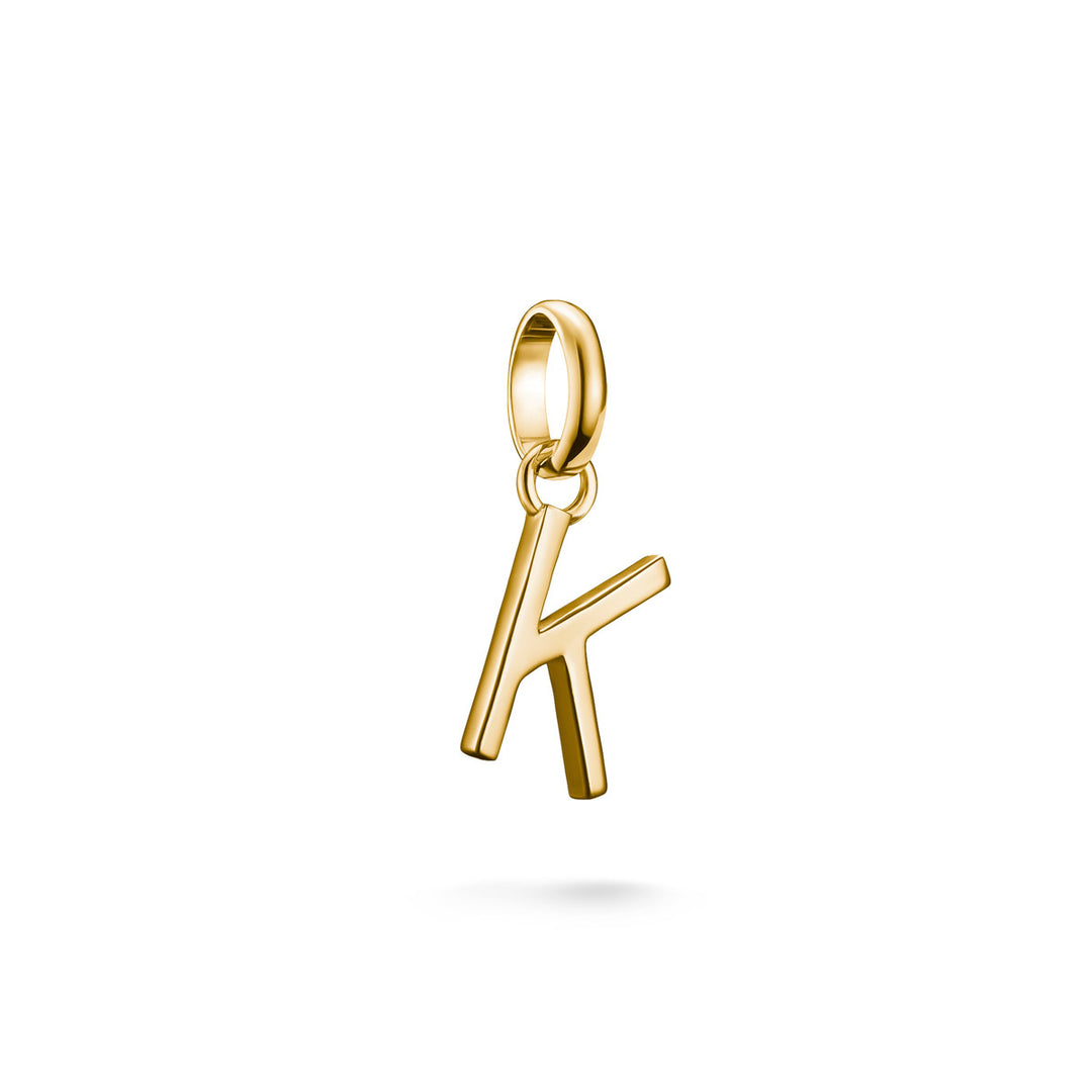 Thomas Sabo Charm pendant letter K Connect gold plated - CC1217-413-39