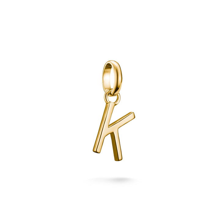 Thomas Sabo Charm pendant letter K Connect gold plated - CC1217-413-39