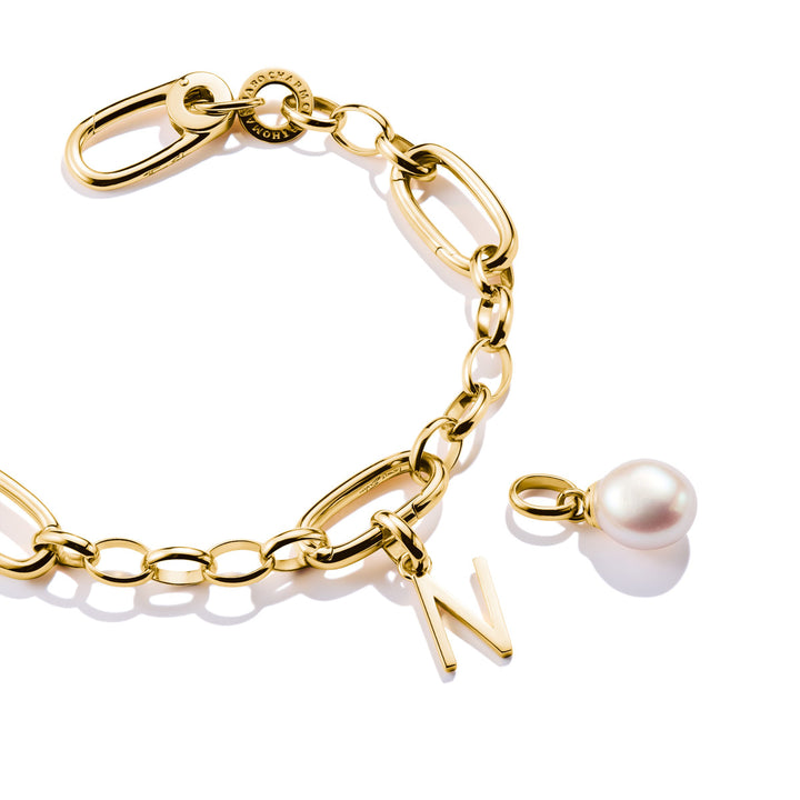 Thomas Sabo Charm-Anhänger Buchstabe N Connect vergoldet - CC1220-413-39