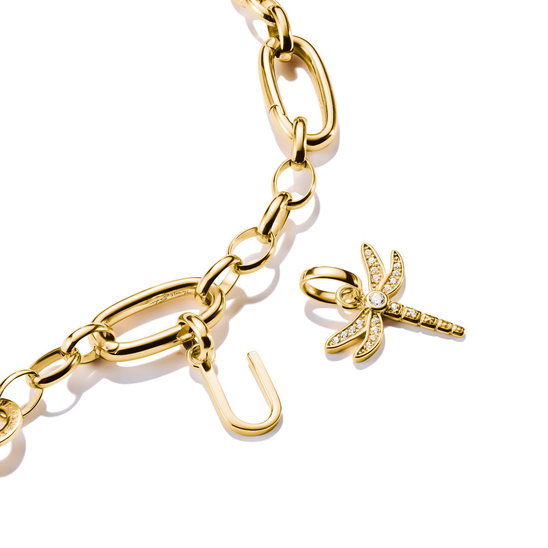 Thomas Sabo Charm-Anhänger Buchstabe U Connect vergoldet - CC1227-413-39