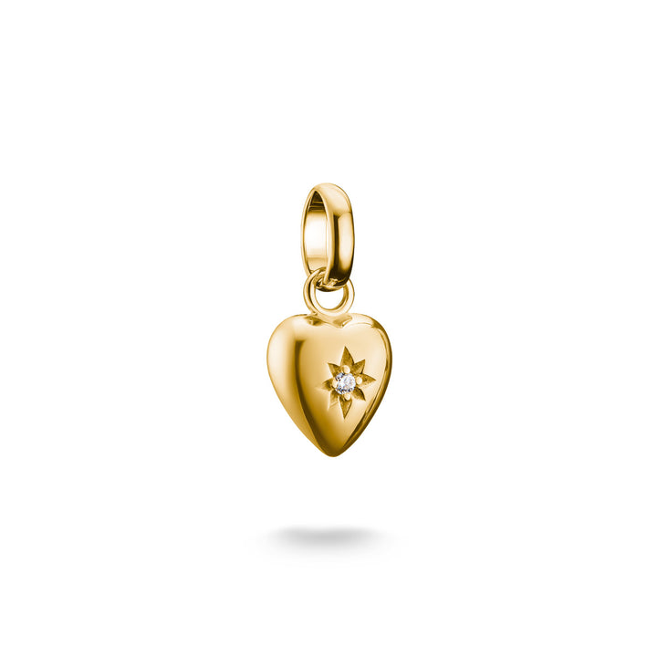 Thomas Sabo Charm-Anhänger Herz mit Stern Connect vergoldet - CC1234-414-14