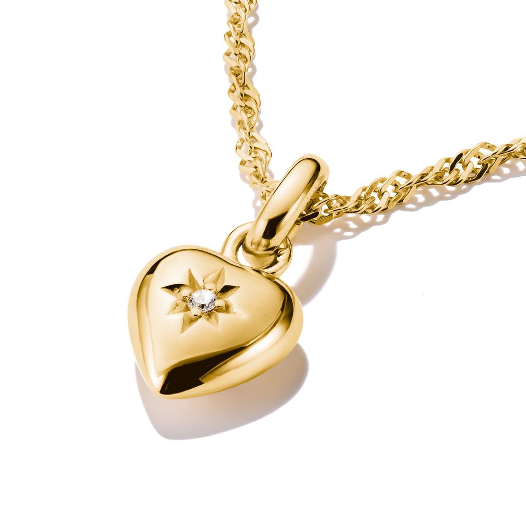 Thomas Sabo Charm-Anhänger Herz mit Stern Connect vergoldet - CC1234-414-14