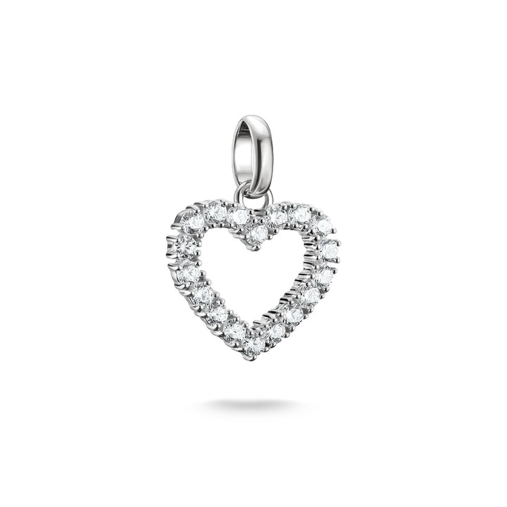 Thomas Sabo Charm-Anhänger Herz mit weissen Steinen Connect Silber - CC1237-051-14