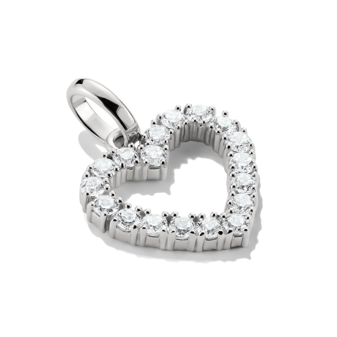 Thomas Sabo Charm-Anhänger Herz mit weissen Steinen Connect Silber - CC1237-051-14