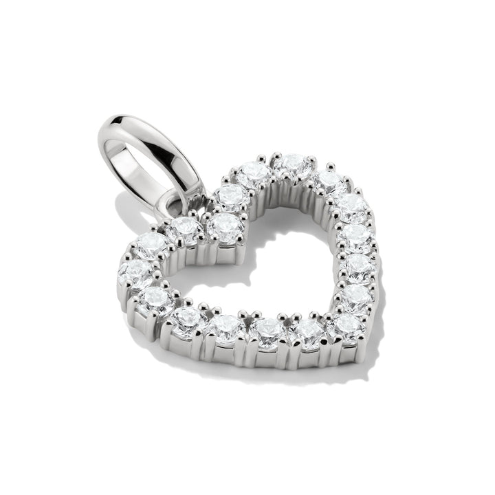 Thomas Sabo Charm-Anhänger Herz mit weissen Steinen Connect Silber - CC1237-051-14