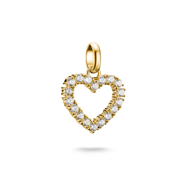Thomas Sabo Charm-Anhänger Herz mit weissen Steinen Connect vergoldet - CC1237-414-14