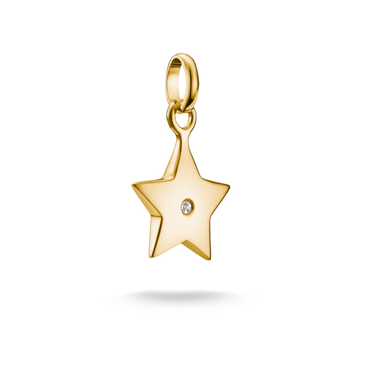 Thomas Sabo Charm-Anhänger Stern mit weissem Stein Connect vergoldet - CC1238-414-14