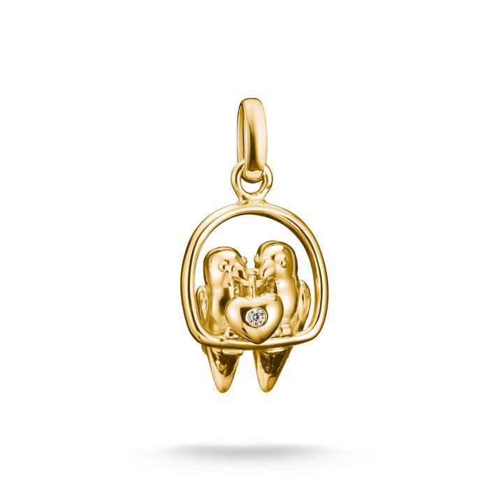 Thomas Sabo Charm-Anhänger Lovebirds Connect vergoldet - CC1240-414-14