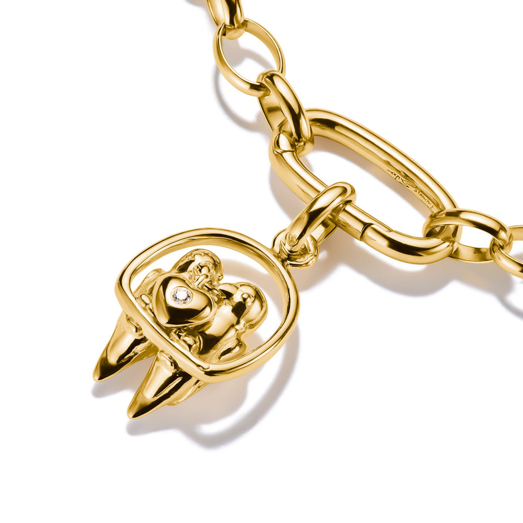 Thomas Sabo Charm-Anhänger Lovebirds Connect vergoldet - CC1240-414-14