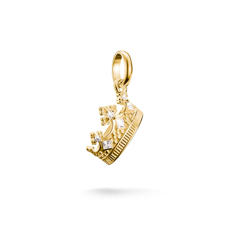 Thomas Sabo Charm-Anhänger Krone mit Steinen Connect vergoldet - CC1247-414-14