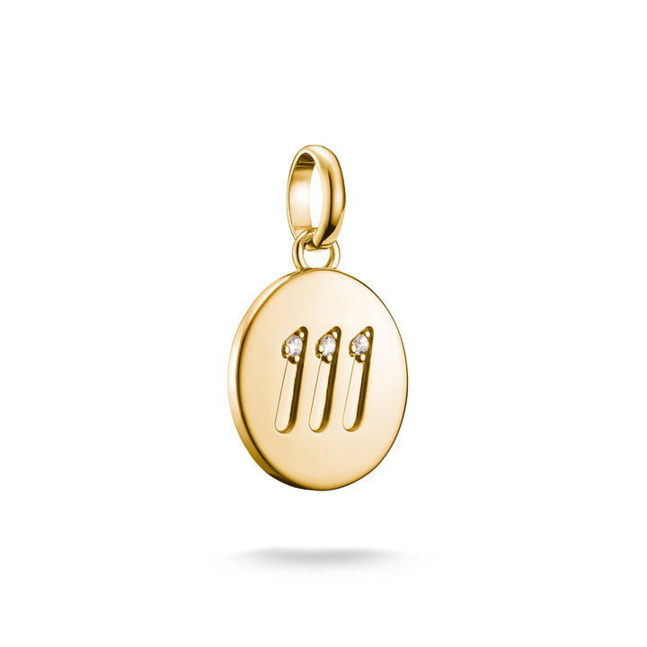 Thomas Sabo Charm-Anhänger Engelzahl 111 mit Steinen Connect vergoldet - CC1248-414-14