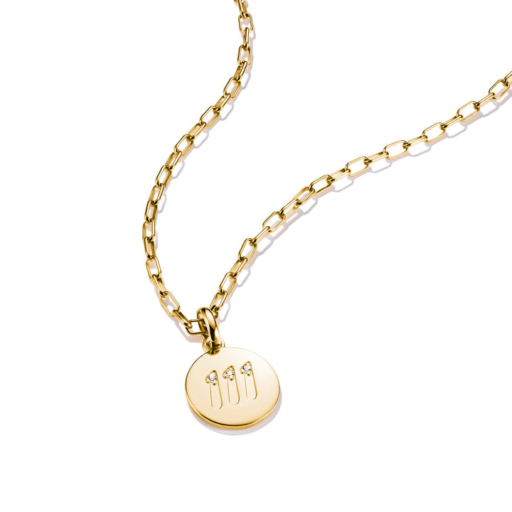 Thomas Sabo Charm-Anhänger Engelzahl 111 mit Steinen Connect vergoldet - CC1248-414-14