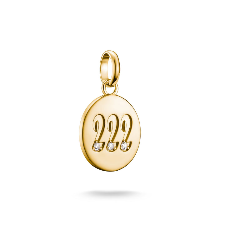 Thomas Sabo Charm-Anhänger Engelzahl 222 mit Steinen Connect vergoldet - CC1249-414-14