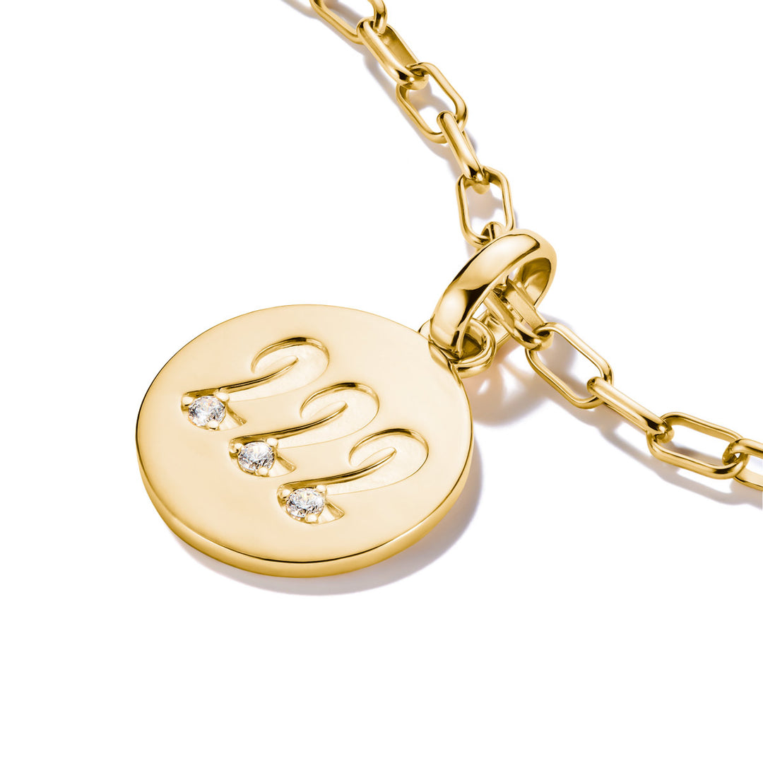 Thomas Sabo Charm-Anhänger Engelzahl 222 mit Steinen Connect vergoldet - CC1249-414-14