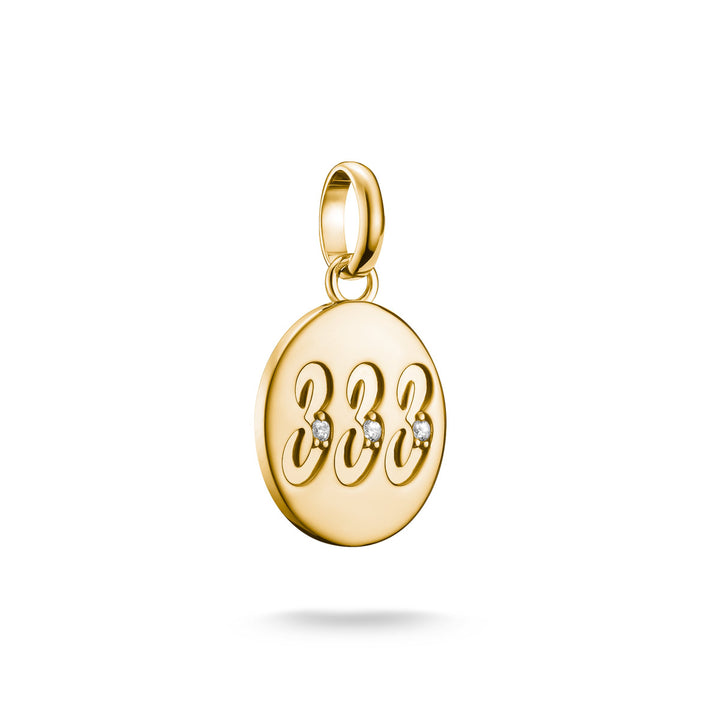 Thomas Sabo Charm-Anhänger Engelzahl 333 mit Steinen Connect vergoldet - CC1250-414-14