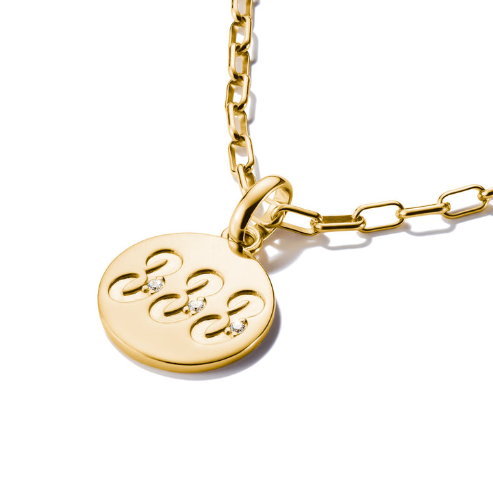 Thomas Sabo Charm-Anhänger Engelzahl 333 mit Steinen Connect vergoldet - CC1250-414-14