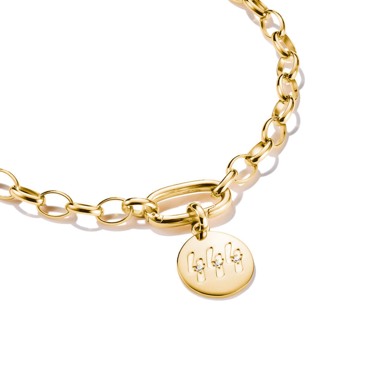 Thomas Sabo Charm-Anhänger Engelzahl 444 mit Steinen Connect vergoldet - CC1251-414-14