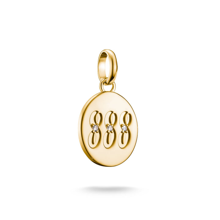 Thomas Sabo Charm-Anhänger Engelzahl 888 mit Steinen Connect vergoldet - CC1255-414-14