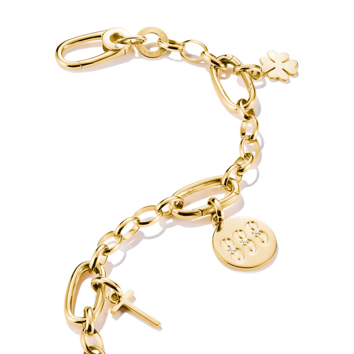 Thomas Sabo Charm-Anhänger Engelzahl 888 mit Steinen Connect vergoldet - CC1255-414-14