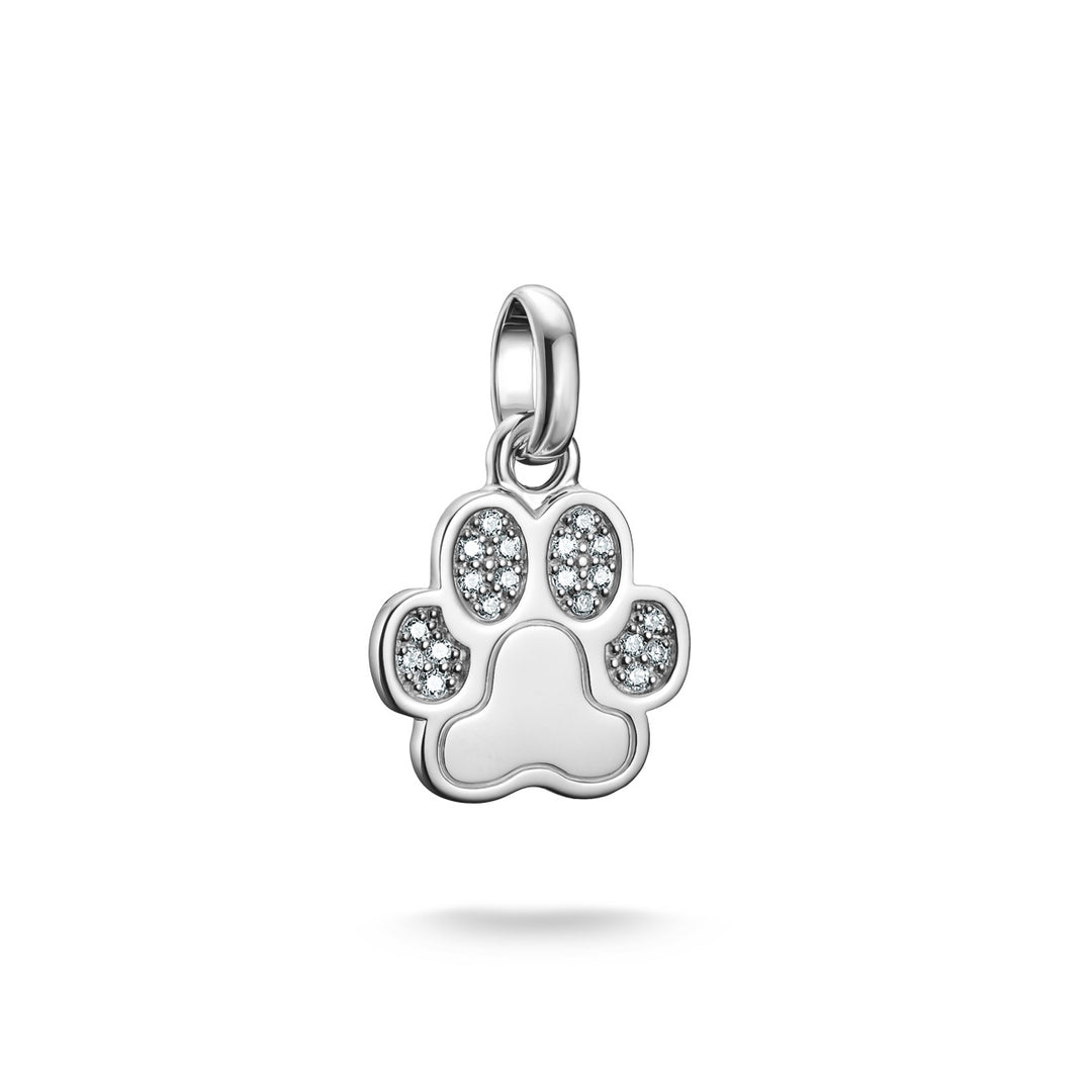 Thomas Sabo Charm Pendant Paw with Stones Connect Silver - CC1259-051-14