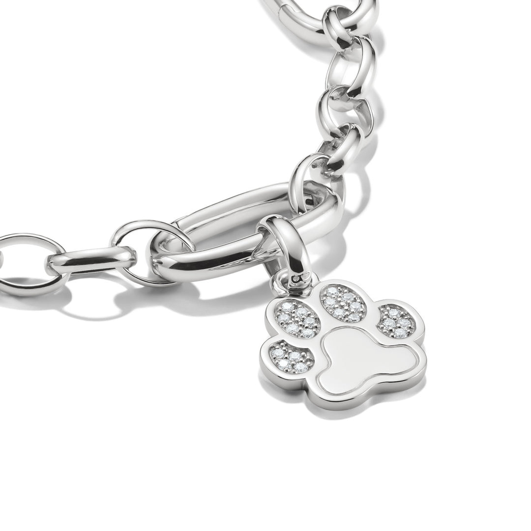 Thomas Sabo Charm-Anhänger Pfote mit Steinen Connect Silber - CC1259-051-14