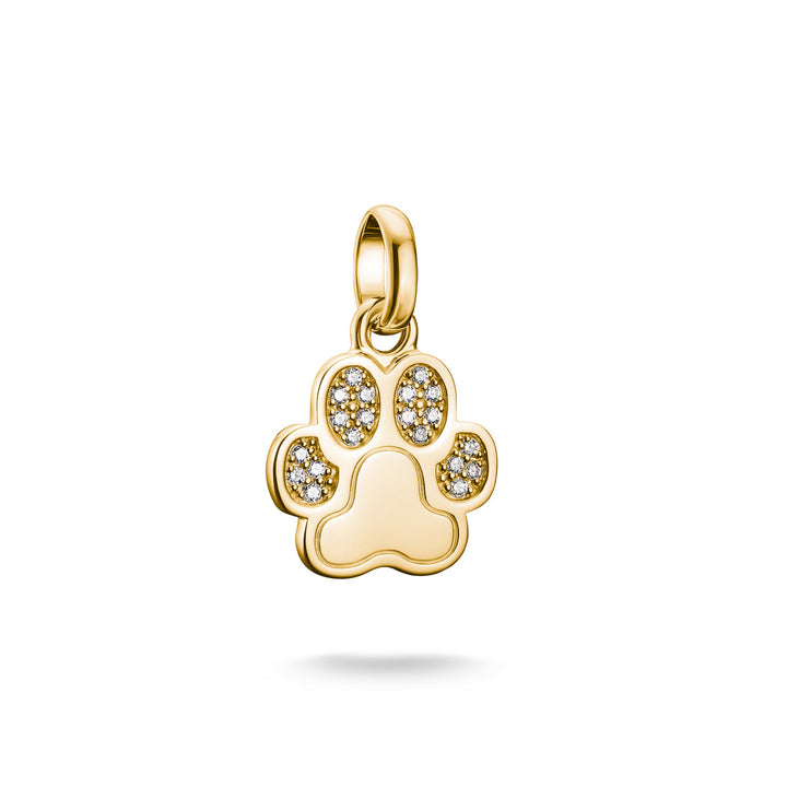 Thomas Sabo Charm-Anhänger Pfote mit Steinen Connect vergoldet - CC1259-414-14