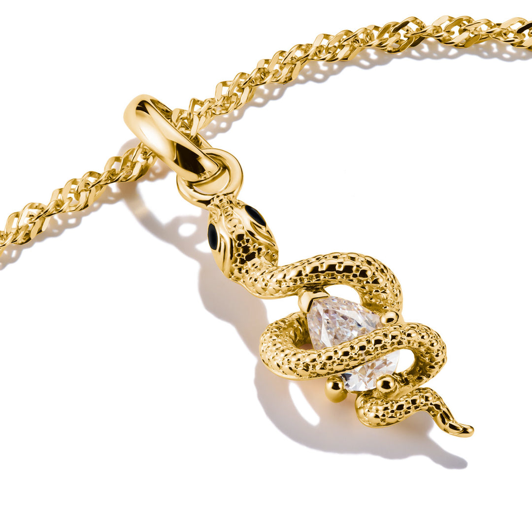 Thomas Sabo Charm-Anhänger Schlange mit Stein Connect vergoldet - CC1264-565-14