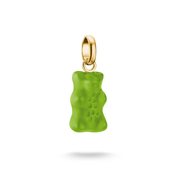 Thomas Sabo Charm Gold Bear Pendant in Green Connect gold plated - CC1275-413-6