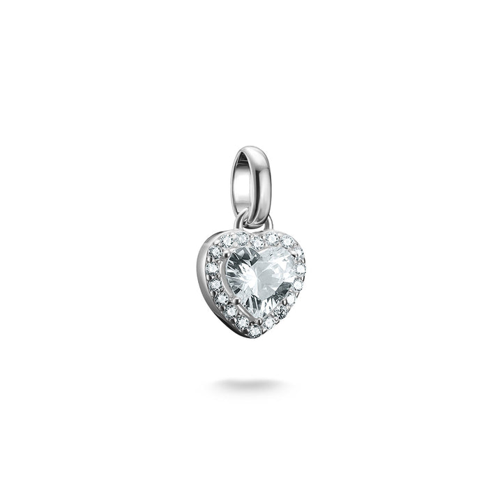 Thomas Sabo Charm-Anhänger Herz mit Steinen Connect Silber - CC1278-051-14